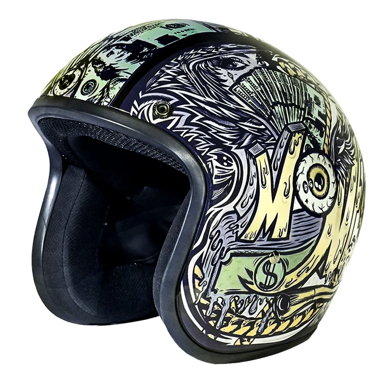 Daytona Cruiser Money Open Face Motorcycle Helmet