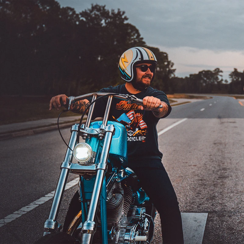 Daytona Cruiser Lightning Open Face Motorcycle Helmet