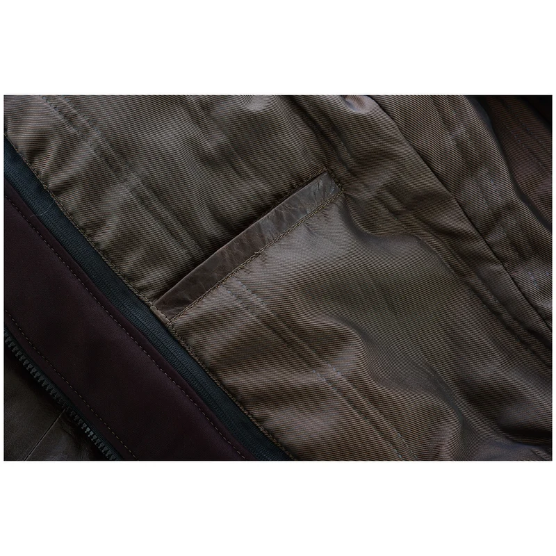 Vance Leather Mens Vincent Brown Waxed Premium Cowhide Motorcycle Leather Jacket
