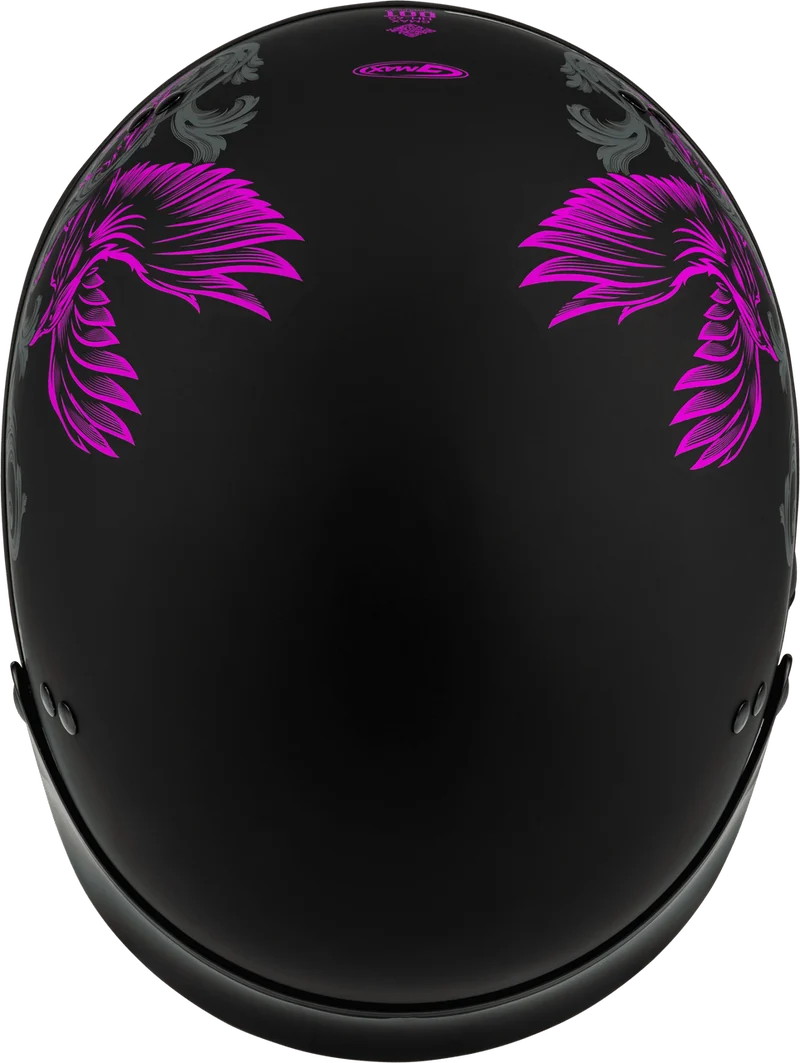 Gmax HH-65 Corvus Half Face Motorcycle Helmet with Peak Visor