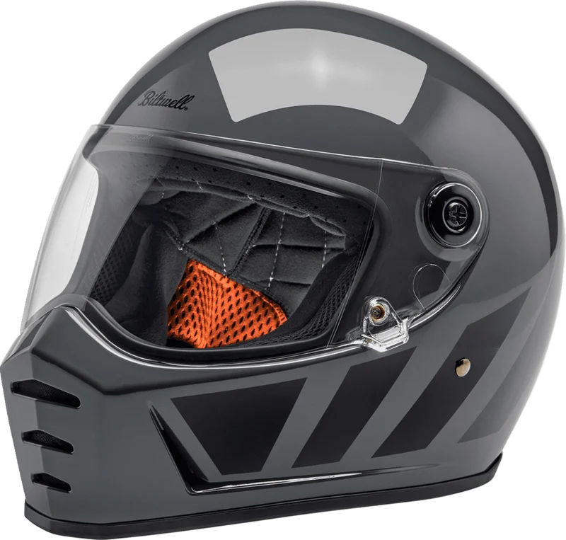 Biltwell Lane Splitter 22.06 Storm Gray Inertia Full Face Motorcycle Helmet