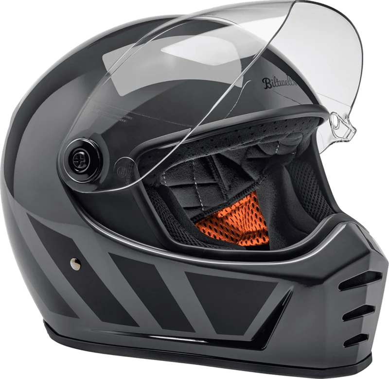 Biltwell Lane Splitter 22.06 Storm Gray Inertia Full Face Motorcycle Helmet