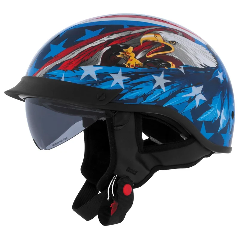 Cyber U-72 Eagle Half Helmet with Internal Shield