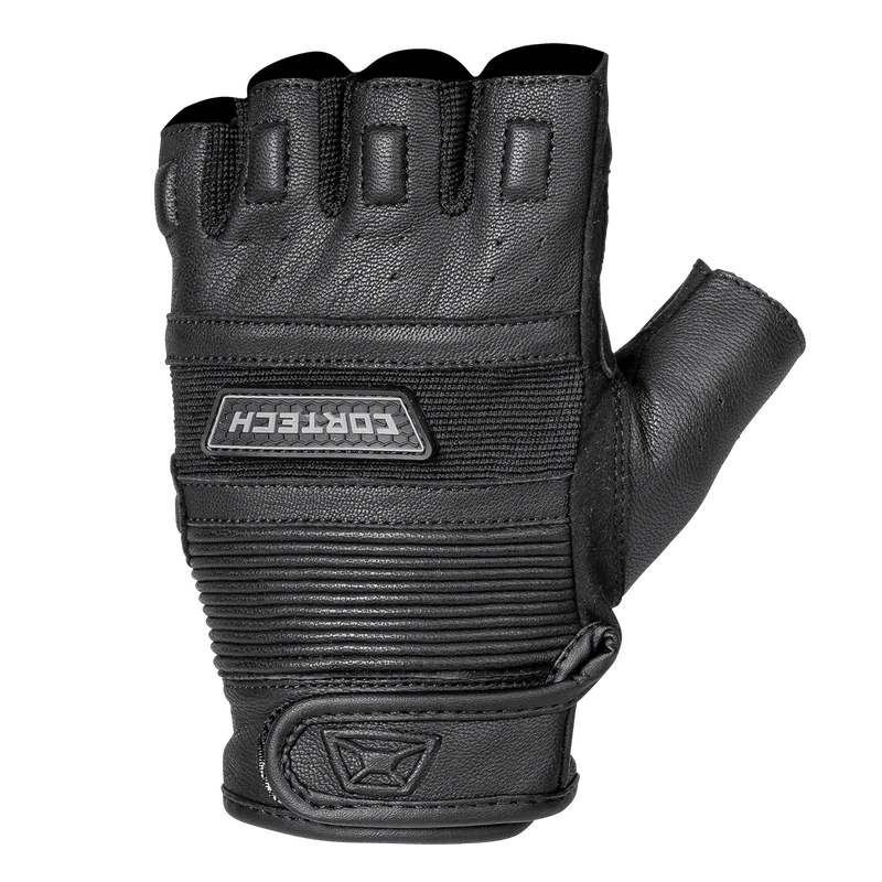 Cortech Flip Off Fingerless Leather Motorcycle Gloves