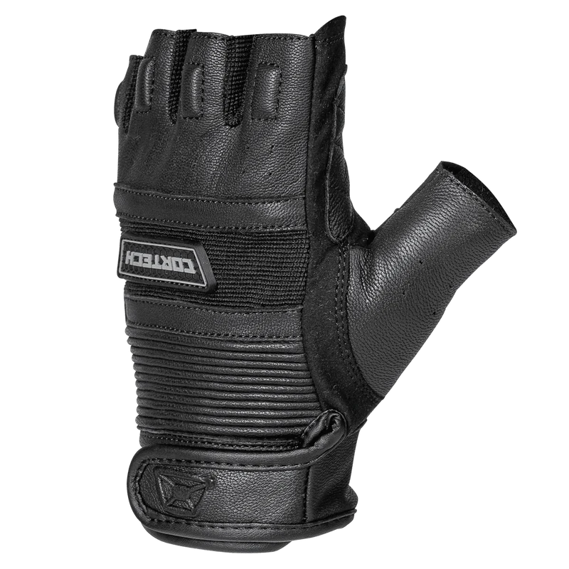 Cortech Flip Off Fingerless Leather Motorcycle Gloves