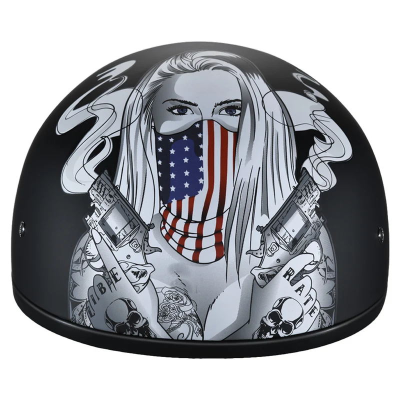 Daytona Skull Cap Make 'Em Pay Half Helmet