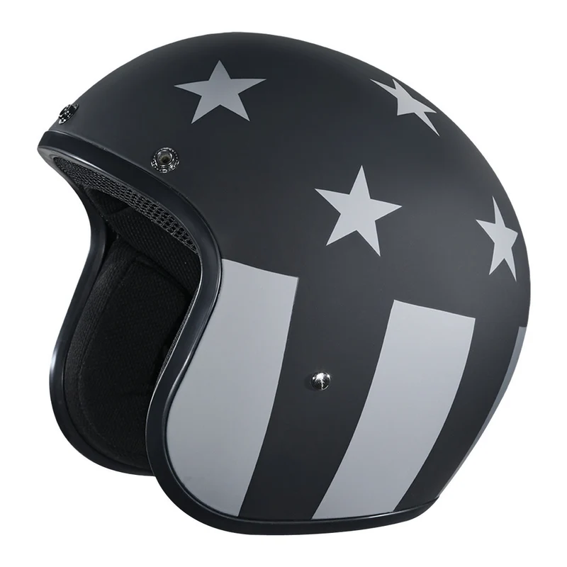 Daytona Cruiser Captain America Stealth Open Face Motorcycle Helmet