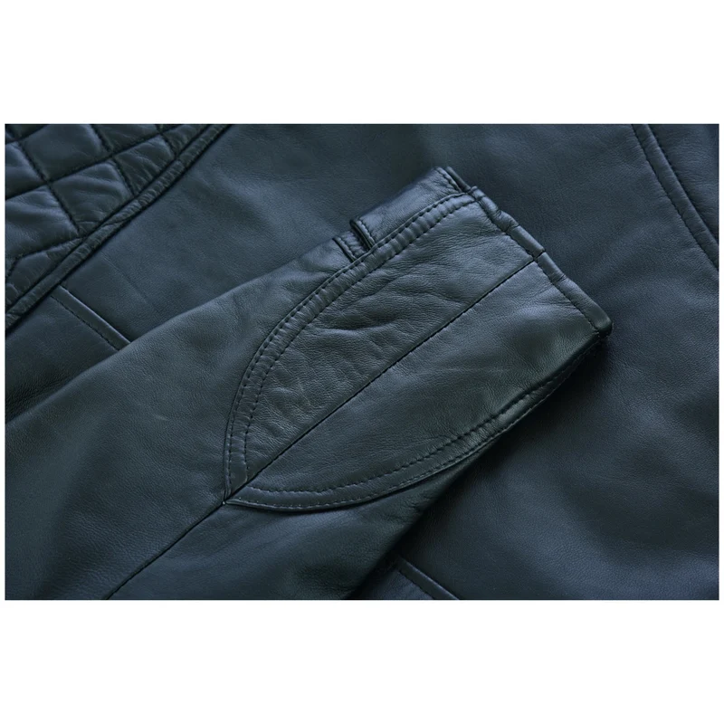 Mens Cafe Racer Gatsby Black Waxed Lambskin Motorcycle Leather Jacket | Team motorcycle