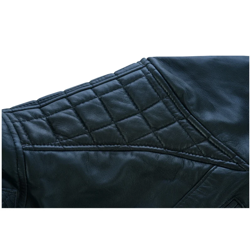 Mens Cafe Racer Gatsby Black Waxed Lambskin Motorcycle Leather Jacket | Team motorcycle
