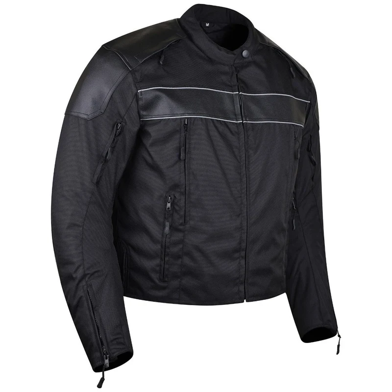 Vance Mens Textile Motorcycle Jacket Motorbike Biker Riding Jacket Breathable with CE Armor