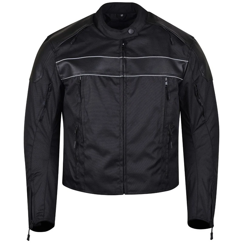 Vance Mens Textile Motorcycle Jacket Motorbike Biker Riding Jacket Breathable with CE Armor
