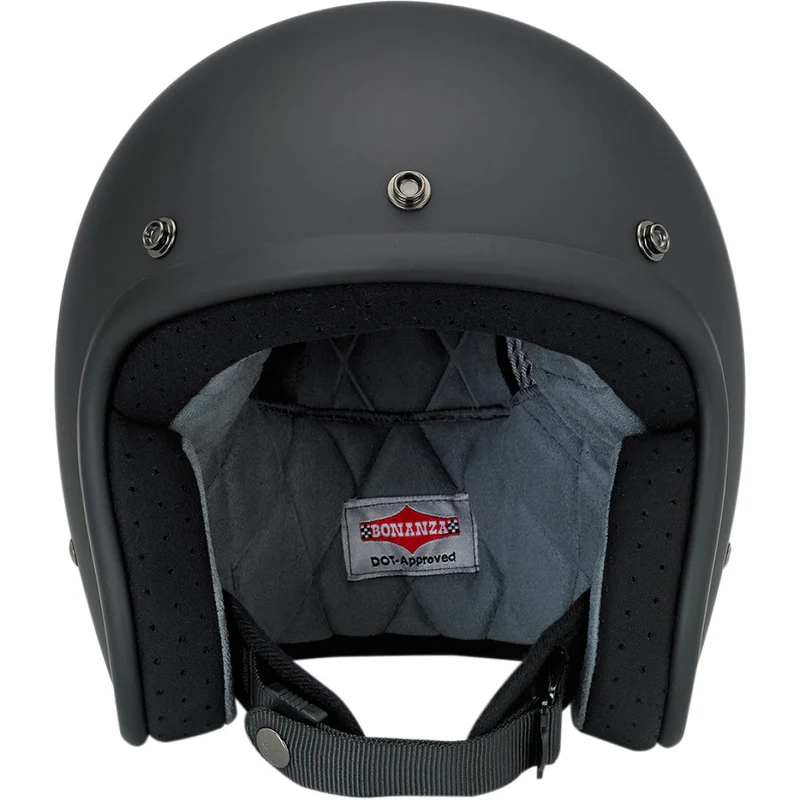 Biltwell Bonanza Flat Black Open Face Helmet
